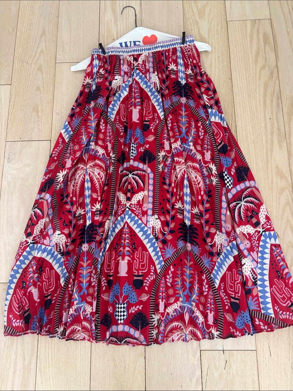 Caballero pleated Midi Skirt - Women's Printed Elastic-Waist Skirt